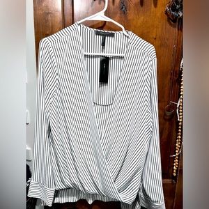 BCBG pinstripe top- large NWT